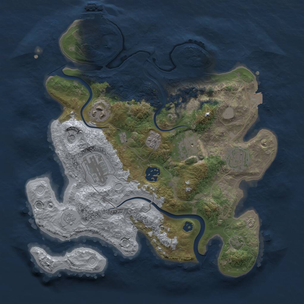Rust Map: Procedural Map, Size: 3100, Seed: 6969, 11 Monuments
