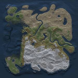 Thumbnail Rust Map: Procedural Map, Size: 4000, Seed: 423075236, 16 Monuments
