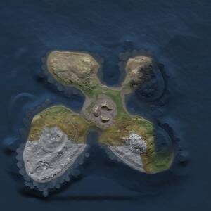 Thumbnail Rust Map: Procedural Map, Size: 1400, Seed: 994190124, 2 Monuments