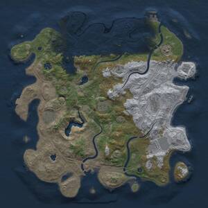 Thumbnail Rust Map: Procedural Map, Size: 4250, Seed: 154697188, 15 Monuments
