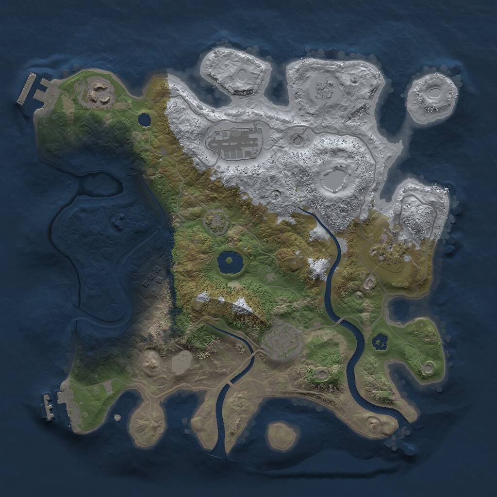 Rust Map: Procedural Map, Size: 3000, Seed: 14507, 11 Monuments