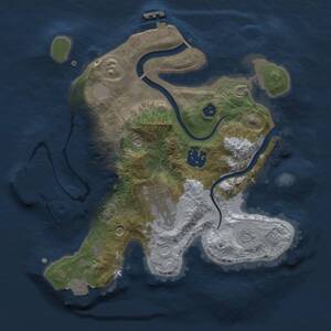 Thumbnail Rust Map: Procedural Map, Size: 2500, Seed: 1741725735, 8 Monuments