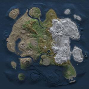 Thumbnail Rust Map: Procedural Map, Size: 3000, Seed: 57868, 10 Monuments