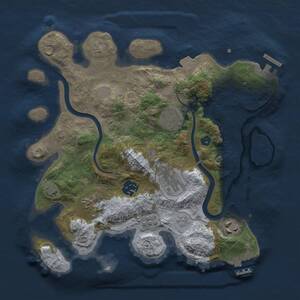 Thumbnail Rust Map: Procedural Map, Size: 3000, Seed: 20080, 11 Monuments