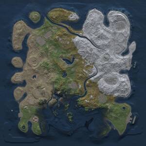 Thumbnail Rust Map: Procedural Map, Size: 4000, Seed: 1882655917, 17 Monuments