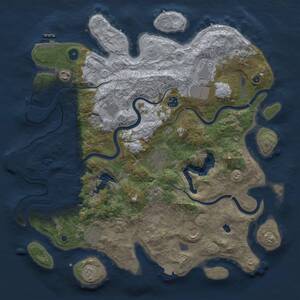 Thumbnail Rust Map: Procedural Map, Size: 4200, Seed: 712830889, 15 Monuments