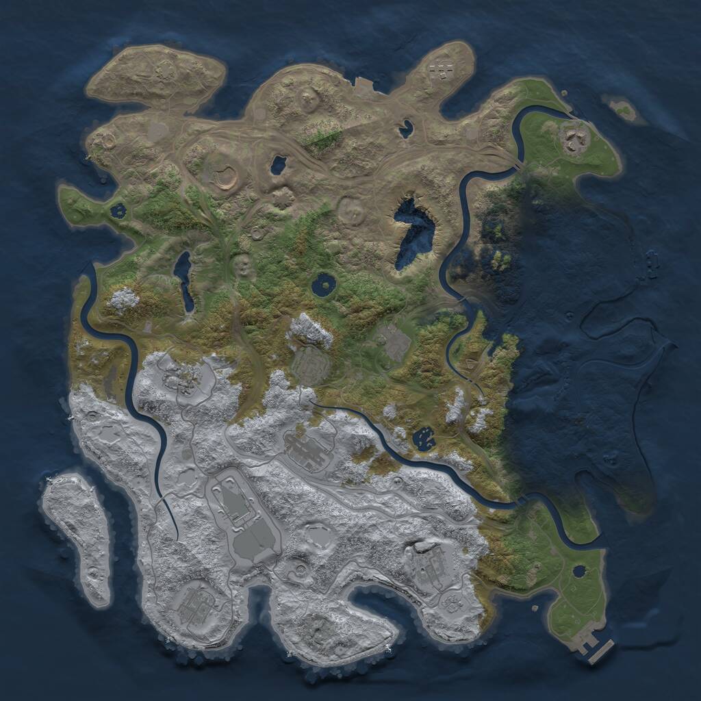 Rust Map: Procedural Map, Size: 4500, Seed: 1668063068, 17 Monuments
