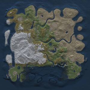 Thumbnail Rust Map: Procedural Map, Size: 4500, Seed: 1629858655, 17 Monuments