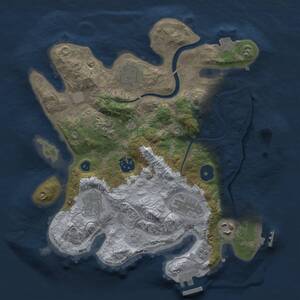 Thumbnail Rust Map: Procedural Map, Size: 3000, Seed: 876764, 13 Monuments