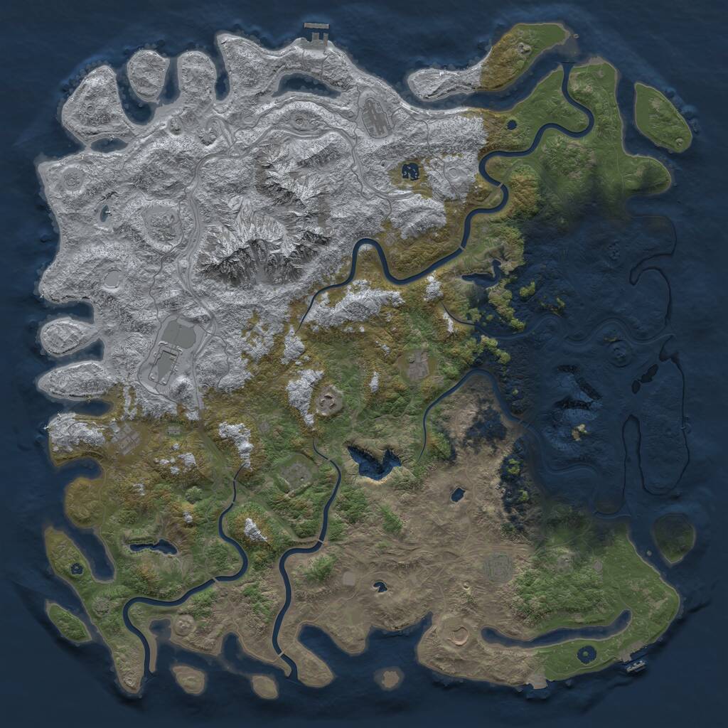 Rust Map: Procedural Map, Size: 6000, Seed: 20260301, 17 Monuments