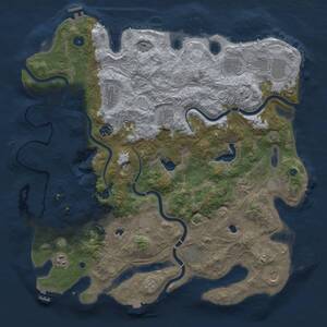 Thumbnail Rust Map: Procedural Map, Size: 4500, Seed: 1908431395, 17 Monuments