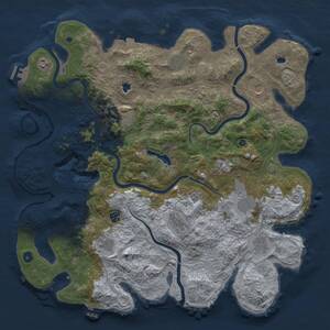 Thumbnail Rust Map: Procedural Map, Size: 4700, Seed: 1558873262, 17 Monuments