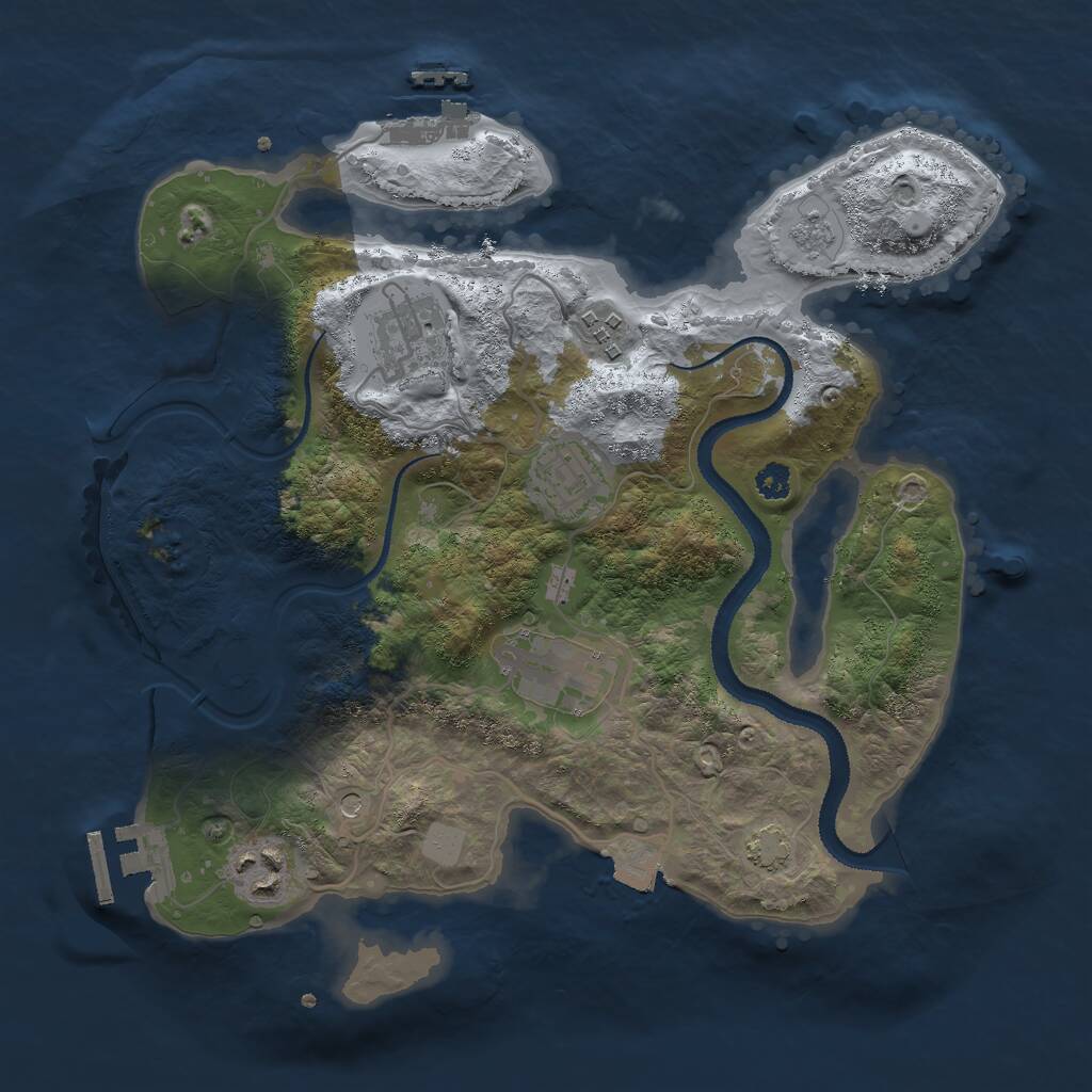 Rust Map: Procedural Map, Size: 3000, Seed: 111117, 11 Monuments