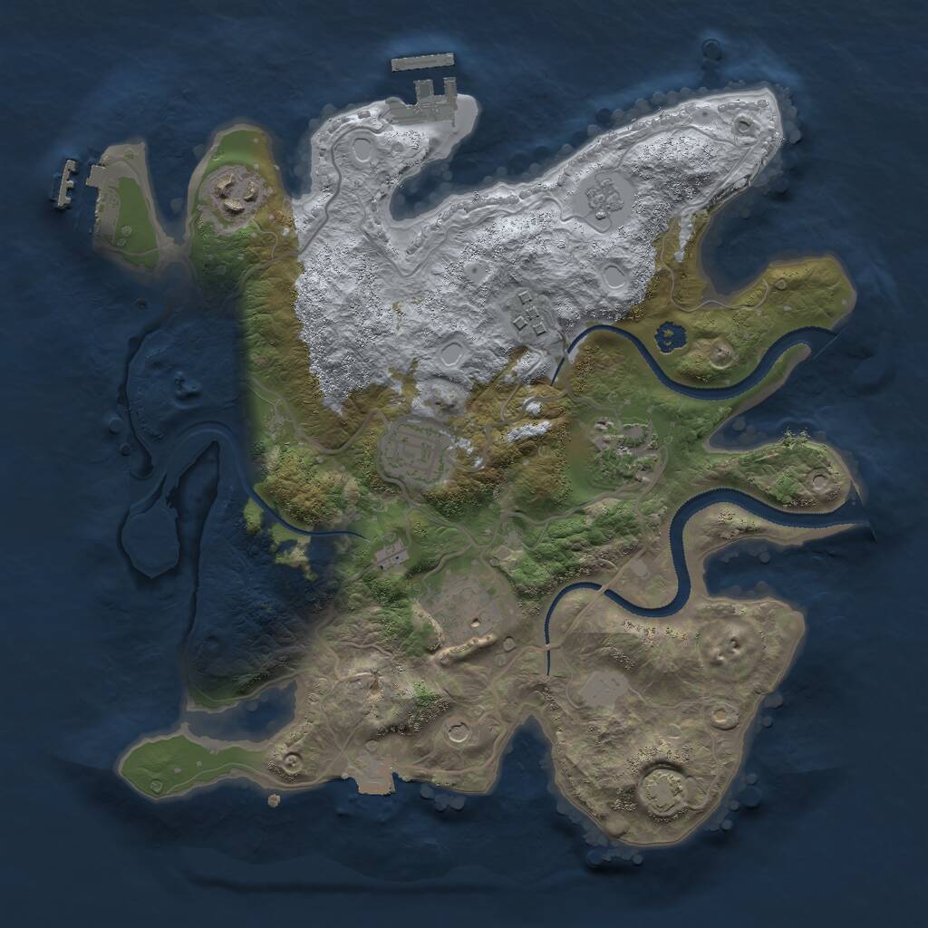 Rust Map: Procedural Map, Size: 3000, Seed: 15446122, 11 Monuments