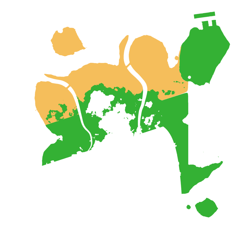 Biome Rust Map: Procedural Map, Size: 2400, Seed: 742619