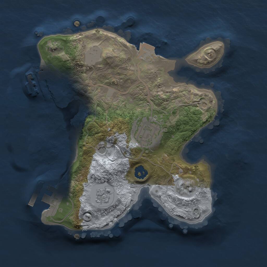 Rust Map: Procedural Map, Size: 2000, Seed: 1030910848, 6 Monuments