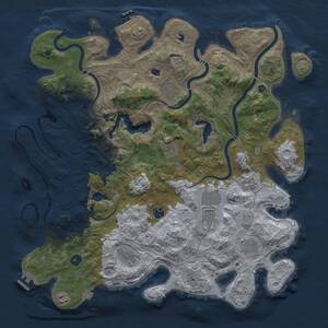 Thumbnail Rust Map: Procedural Map, Size: 4500, Seed: 670310019, 15 Monuments