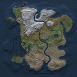 Thumbnail Rust Map: Procedural Map, Size: 3000, Seed: 46288, 12 Monuments