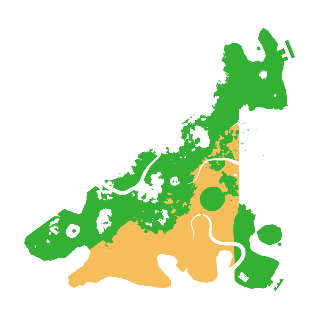 Biome Rust Map: Procedural Map, Size: 3500, Seed: 8843