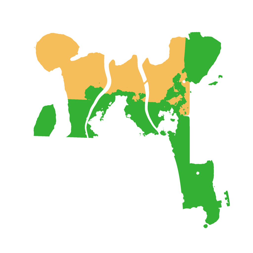 Biome Rust Map: Procedural Map, Size: 2500, Seed: 86234587