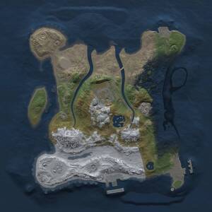 Thumbnail Rust Map: Procedural Map, Size: 2500, Seed: 86234587, 8 Monuments