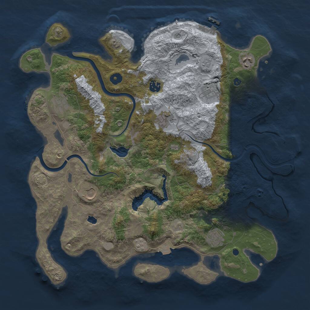 Rust Map: Procedural Map, Size: 4000, Seed: 1526863464, 14 Monuments
