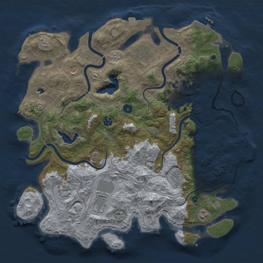 Rust Map: Procedural Map, Size: 4250, Seed: 90993217, 15 Monuments