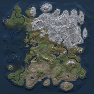 Thumbnail Rust Map: Procedural Map, Size: 4500, Seed: 1085918322, 16 Monuments