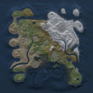 Thumbnail Rust Map: Procedural Map, Size: 3000, Seed: 2632, 11 Monuments