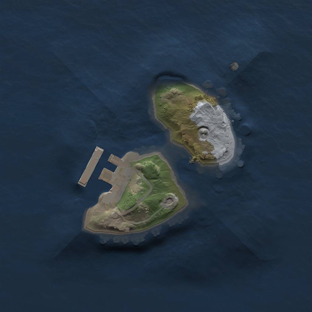 Rust Map: Procedural Map, Size: 1500, Seed: 949377296, 2 Monuments