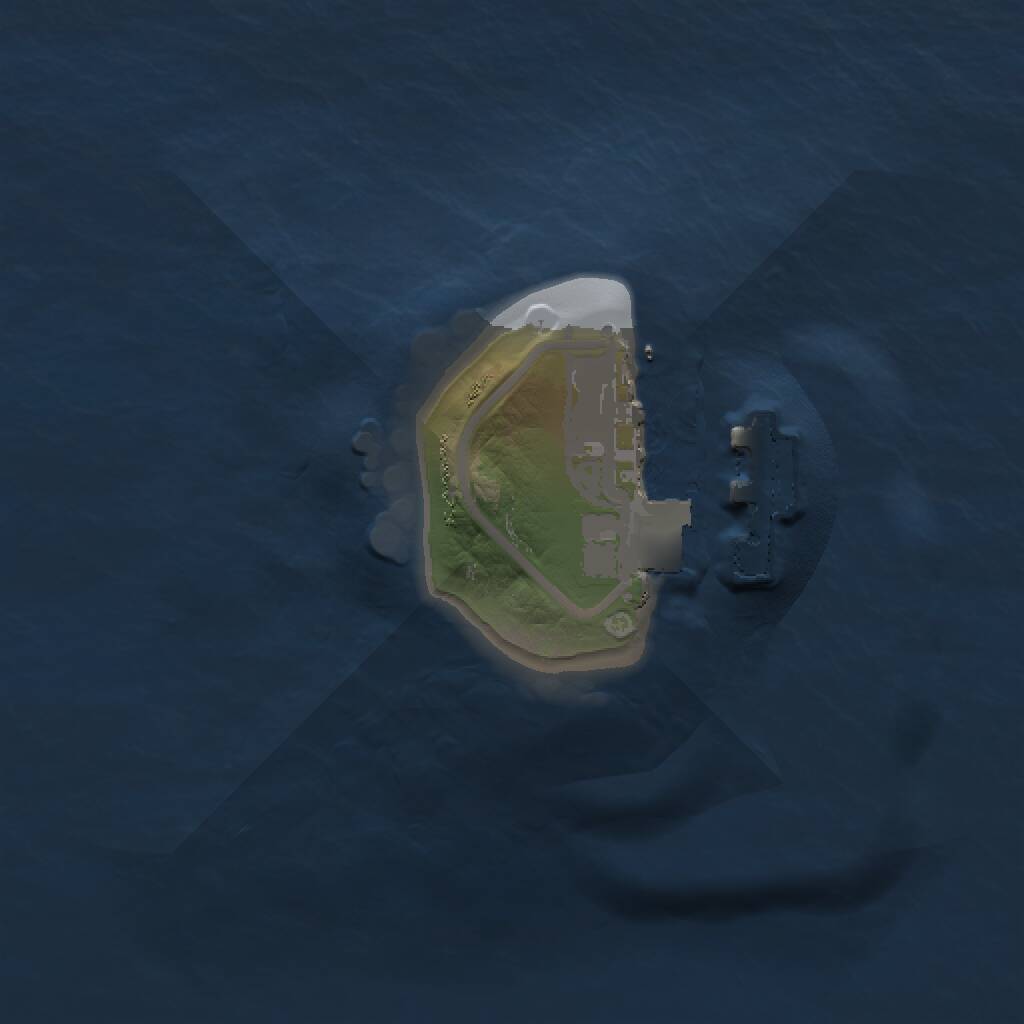 Rust Map: Procedural Map, Size: 1000, Seed: 1972168122, 2 Monuments