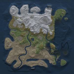 Thumbnail Rust Map: Procedural Map, Size: 3650, Seed: 149824806, 16 Monuments