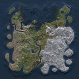 Thumbnail Rust Map: Procedural Map, Size: 4000, Seed: 35867188, 14 Monuments