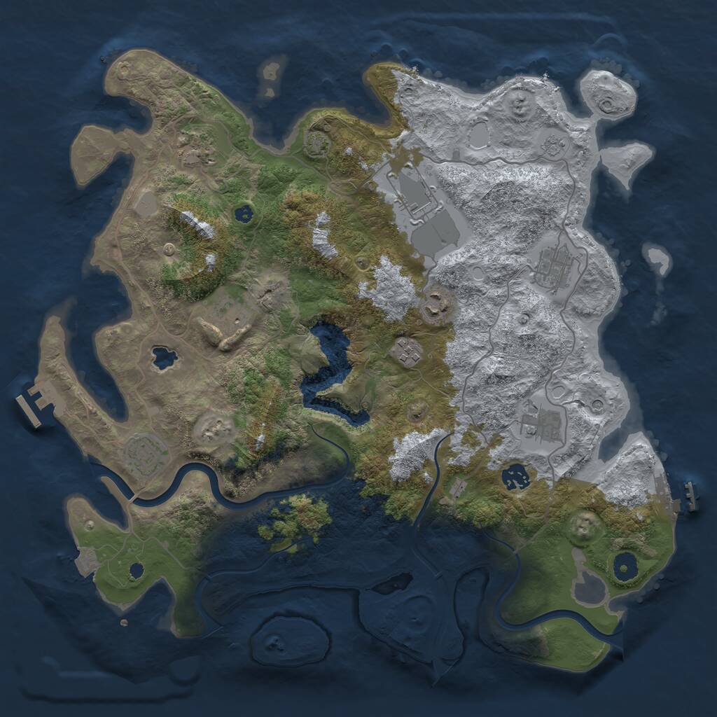 Rust Map: Procedural Map, Size: 4000, Seed: 773509957, 15 Monuments