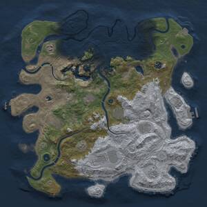 Thumbnail Rust Map: Procedural Map, Size: 4300, Seed: 234567890, 15 Monuments