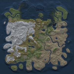Thumbnail Rust Map: Procedural Map, Size: 4800, Seed: 1232765293, 16 Monuments