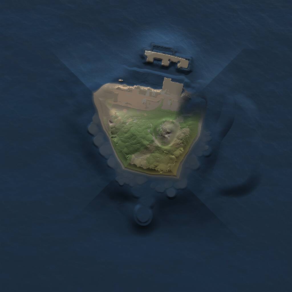 Rust Map: Procedural Map, Size: 1000, Seed: 2089580794, 2 Monuments
