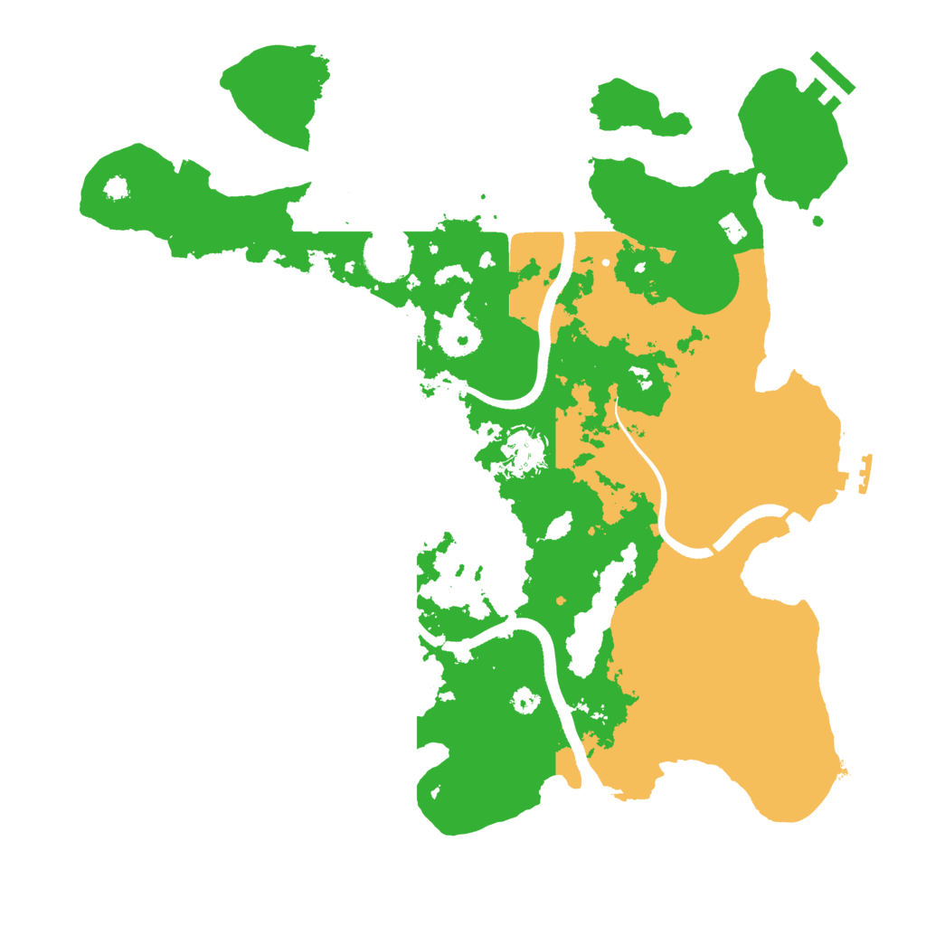Biome Rust Map: Procedural Map, Size: 3500, Seed: 51236