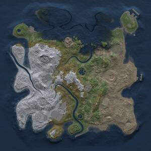 Thumbnail Rust Map: Procedural Map, Size: 3500, Seed: 51236, 14 Monuments