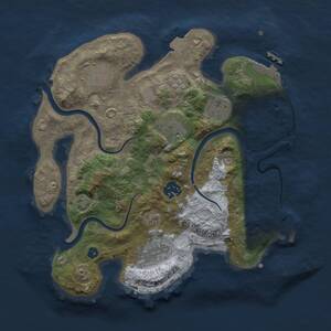Thumbnail Rust Map: Procedural Map, Size: 3000, Seed: 1127977956, 11 Monuments