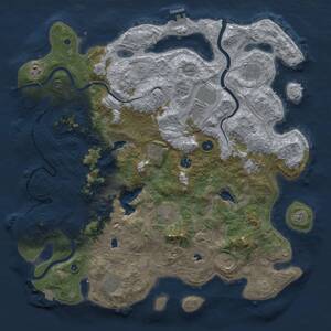 Thumbnail Rust Map: Procedural Map, Size: 4500, Seed: 1382899440, 16 Monuments