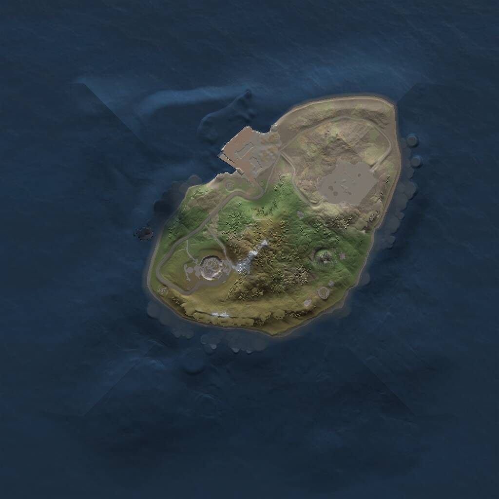 Rust Map: Procedural Map, Size: 1350, Seed: 1652031153, 2 Monuments