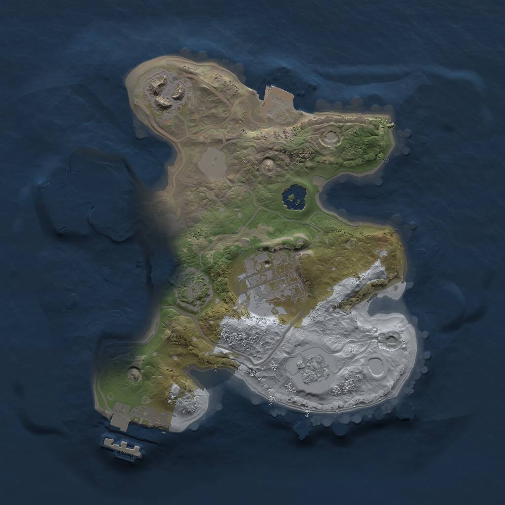 Rust Map: Procedural Map, Size: 2000, Seed: 49281, 7 Monuments