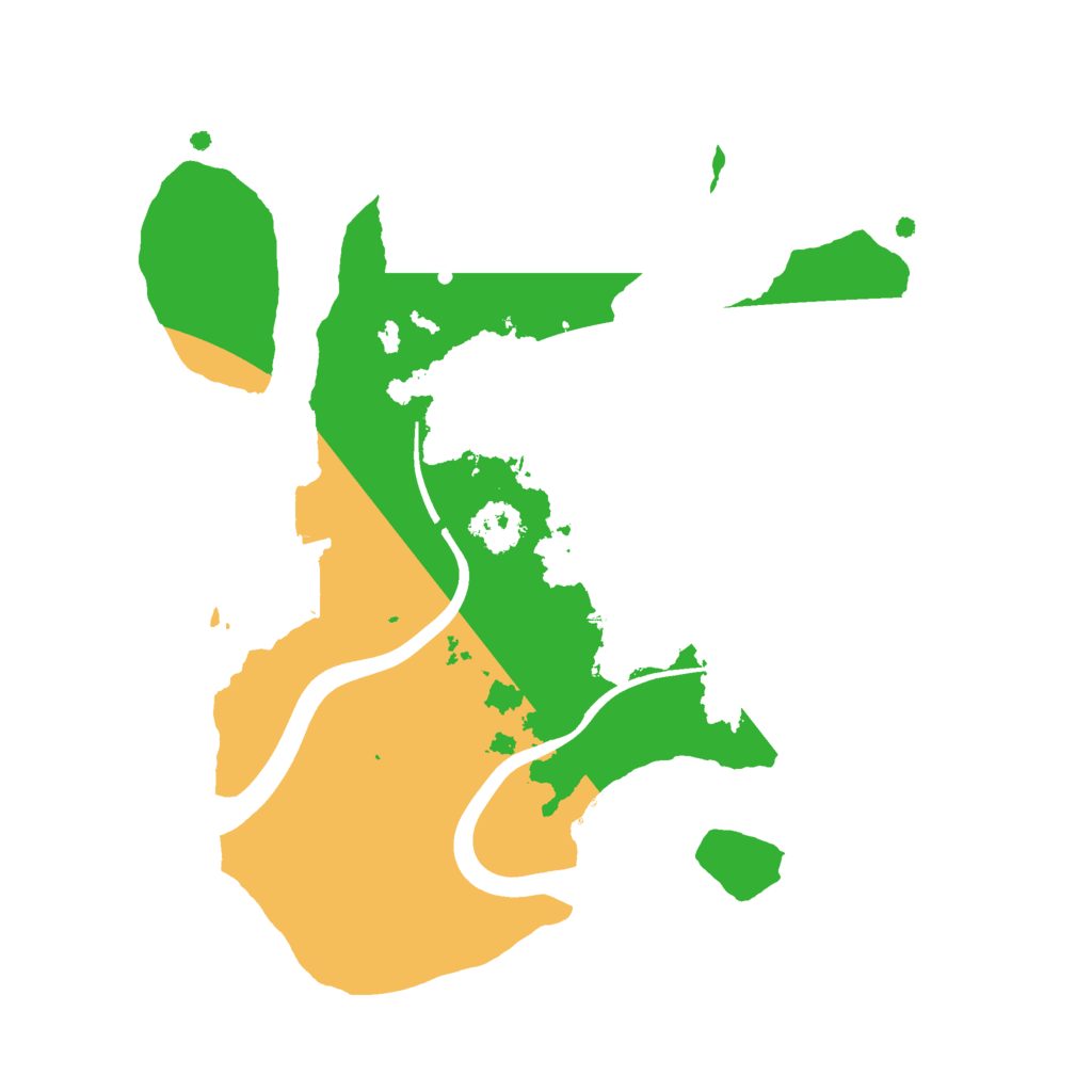 Biome Rust Map: Procedural Map, Size: 2200, Seed: 855404885