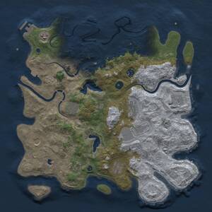 Thumbnail Rust Map: Procedural Map, Size: 4000, Seed: 847003007, 16 Monuments