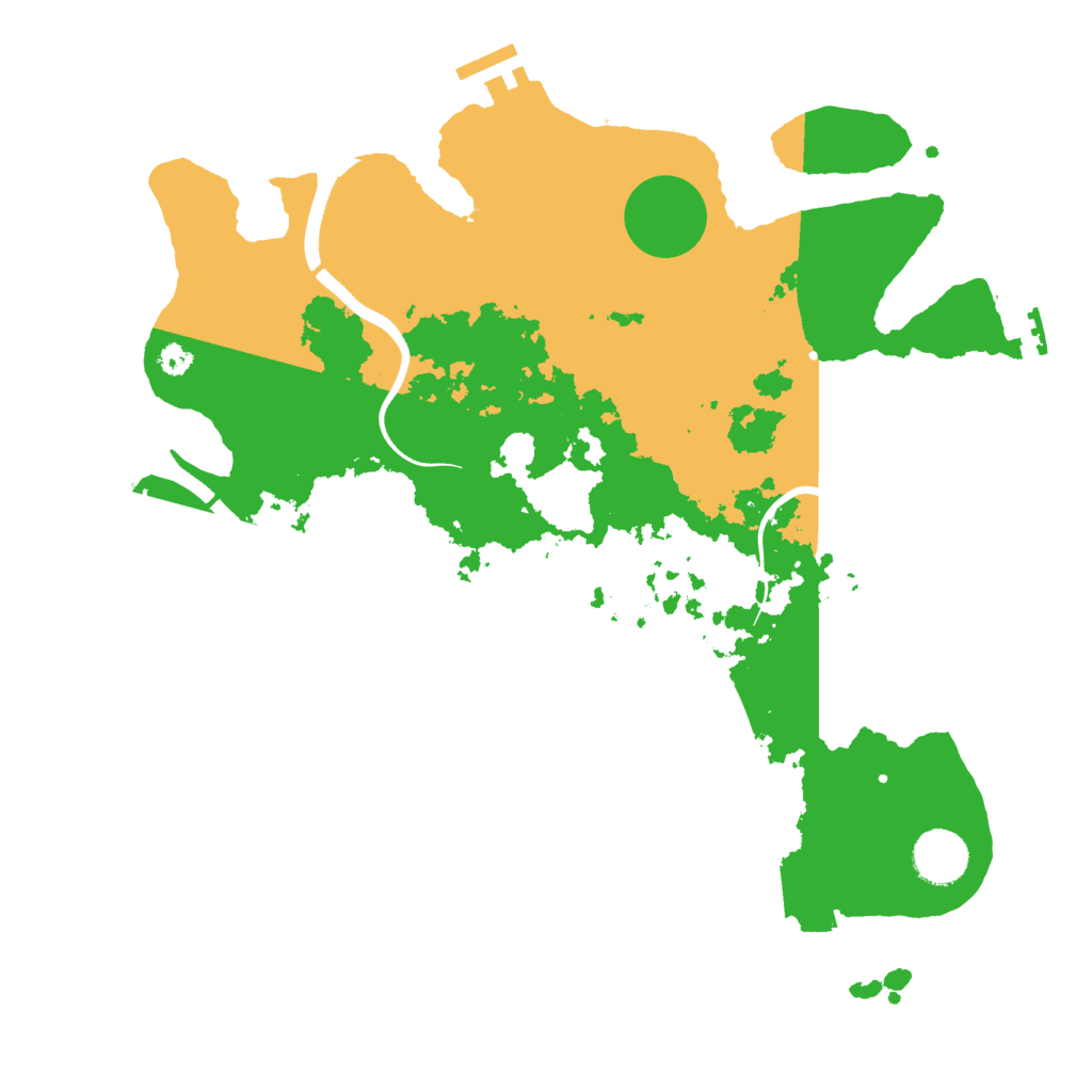 Biome Rust Map: Procedural Map, Size: 3500, Seed: 69106329