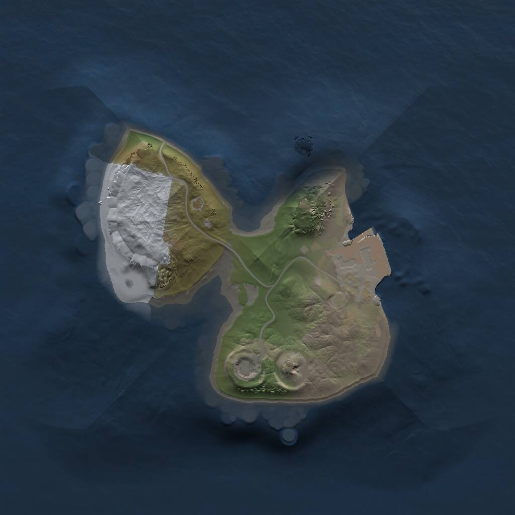 Rust Map: Procedural Map, Size: 1200, Seed: 300, 1 Monuments