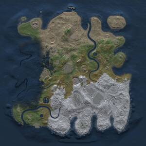 Thumbnail Rust Map: Procedural Map, Size: 3550, Seed: 109755643, 14 Monuments
