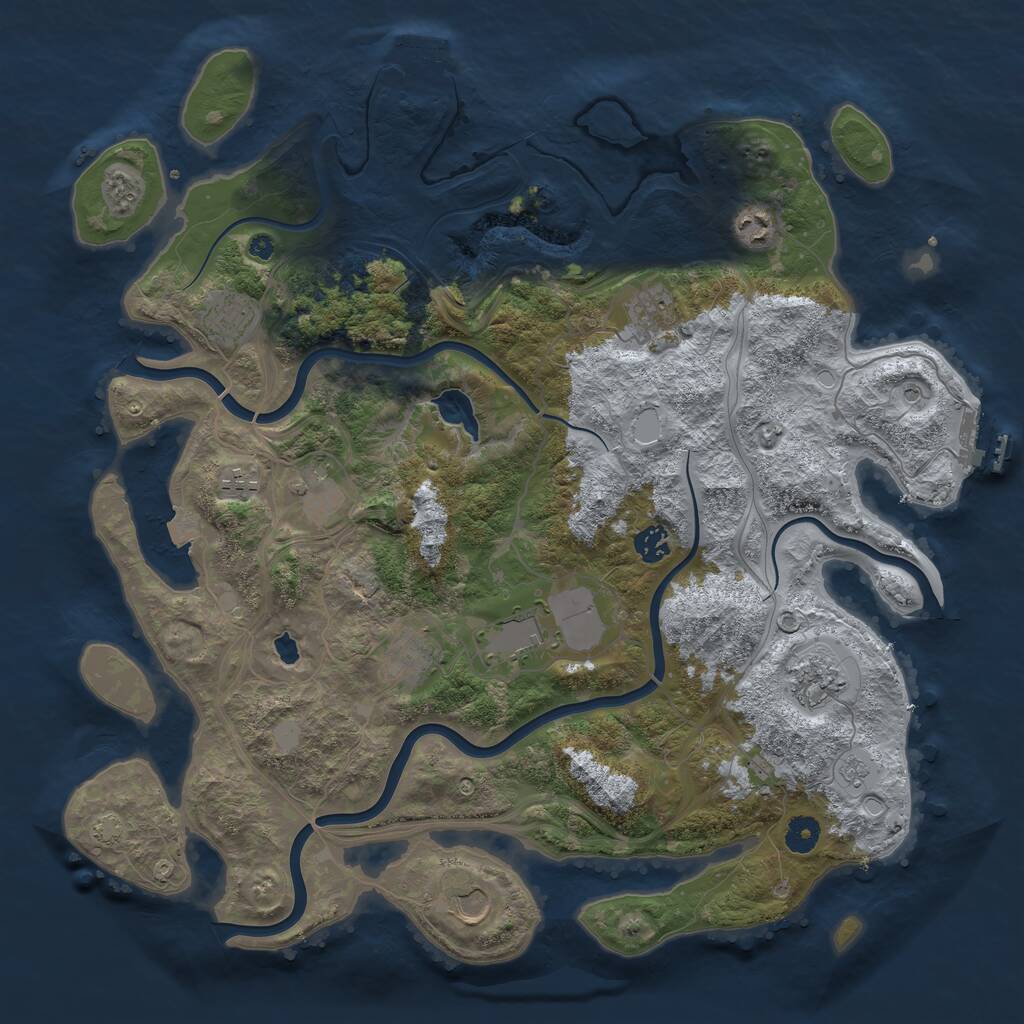 Rust Map: Procedural Map, Size: 4250, Seed: 150814685, 16 Monuments