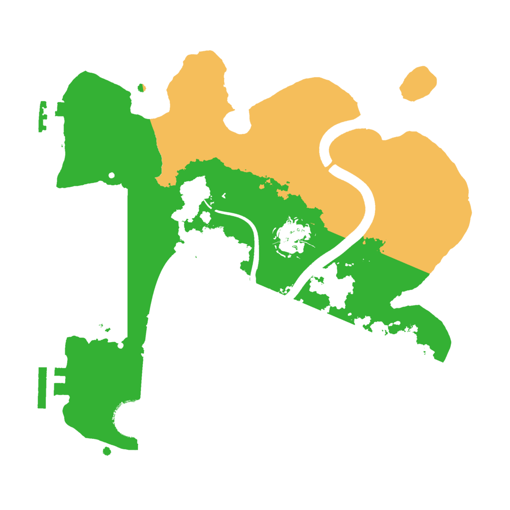 Biome Rust Map: Procedural Map, Size: 2500, Seed: 135790